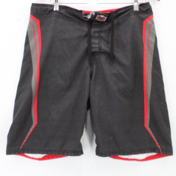 MMA Elite Shorts Men Medium Gray Board Hybrid Summer Swim Trunks Active Logo - Picture 1 of 8